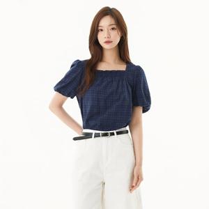 플라스틱아일랜드  (PR2WB566) 벌룬소매 블라우스