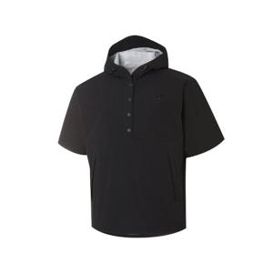 와이드앵글골프바람막이 KQJ WMM23191Z1 공용 VA 아노락형 반팔 레인자켓 / Black