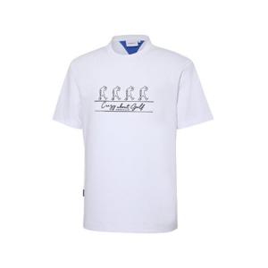 와이드앵글골프반팔티 KQJ WMM23271W2 남성 SG 스웨거스 라운드 티셔츠 / White