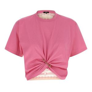 베르사체 언더워터 바로코 코튼 저지 크롭 티셔츠 10210991A154