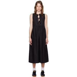 가니 블랙 A라인 미디 드레스 F8453 242144F054007