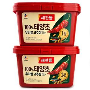 코스트코 해찬들 우리쌀로 만든 태양초 고추장 1.8kg x 2개