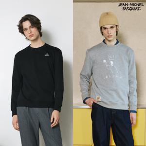 바스키아 25FW 아트워크 기모 맨투맨 2종 남성용