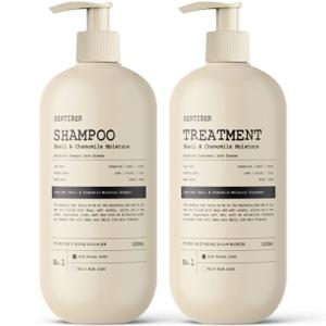 [1 +1] 센티베르 바질 캐모마일 샴푸&트리트먼트 세트 1000ml 대용량 약산성 향기좋은