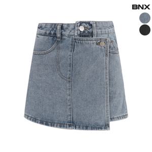 [BNX] 여성 워싱 랩 데님 치마 바지