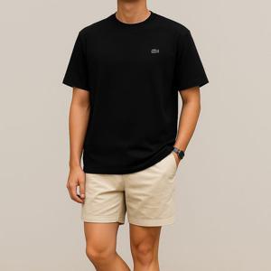 [라코스테]라코스테 베이직 크루 반팔티 블랙 TH7618-031