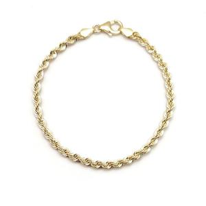 [GB] 이태리 할로우 로프 체인 14K GOLD 팔찌 LWB24037G
