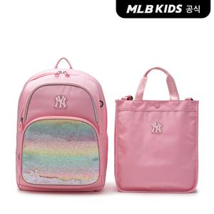 [택가199,000원][MLB키즈 공식] 25N 샤이니 책가방 세트 NY (L.Pink) 7FBKB035N-50PKL