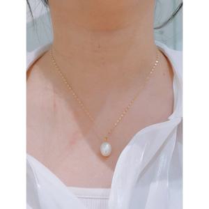 미니골드 14K 포인트 드롭 목걸이 NJUM4041
