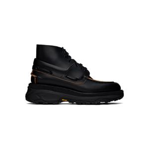 25 FW 사카이 남성 블랙 보트 부츠 251445M255000