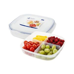 락앤락 밀폐용기 정사각 4칸나눔찬통 1.35L HPL9