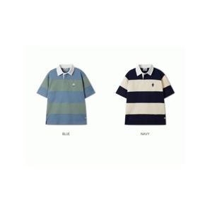 [후아유] 공용 스티브 배색  카라 반팔티 / Steve Colorblock Collar T-Shirt WHHAF2421U