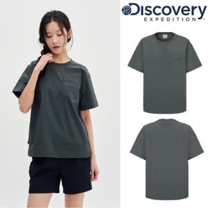 [디스커버리] 여성 프레시벤트 우븐 가슴포켓 반팔티 DWRS82053 DGS