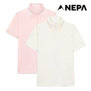 네파 여성 러프 스트라이프 카라 반팔 폴로티셔츠 7L45266