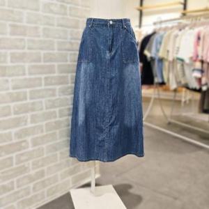 [레코브]LK41E7DS003X_데님 A라인 스커트