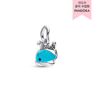 [판도라(주얼리)][백화점 보증서 제공] 터쿼이즈 컬러드 웨일 댕글 참 793822C01