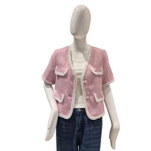 [파파야]브이넥 포켓 트위드 재킷(PNPRJK012B)