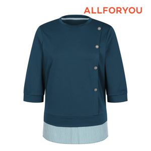 [올포유] 여성 사선 단추 포인트 티셔츠 ALTRN3111-904
