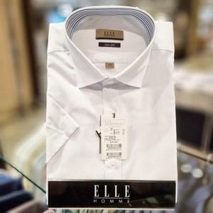 [엘르옴므]E233S62452_연블루 슬림핏반팔셔츠