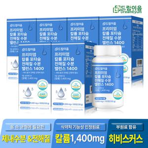 드림이음 프리미엄 칼륨 포타슘 전해질 수분 밸런스 1400 1000mg x 120정 6박스