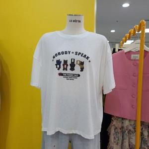 르피타 DP01 레터링 루즈핏 티셔츠 L252BTS759