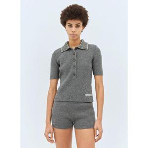 25 FW 구찌 여성 골지 울 폴로 셔츠  guc0258005gry