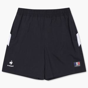 [르꼬끄 스포르티브]르꼬끄 루즈핏 배색 와펜 포인트 반바지 QP313FHP71 BLK