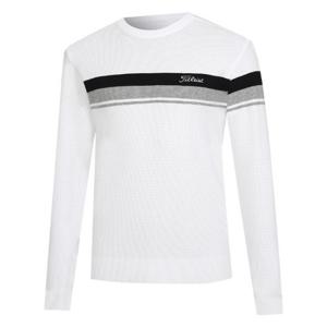 M 타이틀리스트골프긴팔 CQK TLPMK3309-01 WAFFLE ROUND NECK SWEATER