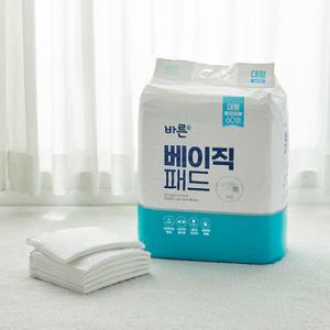 바른 베이직패드 대형 60매 (60x75cm) 강아지 배변패드 강아지 배변패드