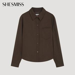 [쉬즈미스] 베이직 레귤러 포켓 셔츠_SWWSTO42050_BR