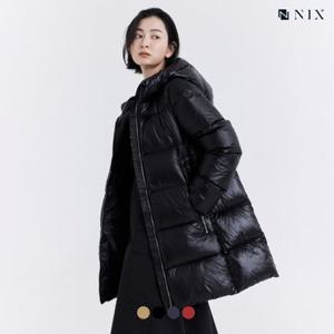 [택가 237,000원] - (NIX) 여) 나일론 지퍼포인트 후드 샤이니 에이라인 (FNRWCUH509P)