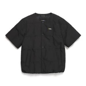 내셔널지오그래픽 N244UDW921 헤론 U넥 경량 구스 다운 반팔 점퍼 CARBON BLACK