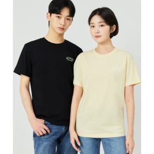 [게스][25신상]유니 레귤러핏 아치로고 반팔티 NP2KE406