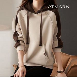 ATMARK 래글런배색기모후드티셔츠_AA39TS037G
