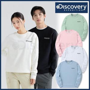 디스커버리 24년 봄 이월/할인 남성/여성/공용 덴버 스몰로고 맨투맨티셔츠/커플룩/오버핏/캐주얼 DXMT33041