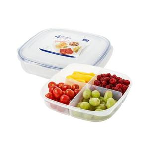 락앤락 밀폐용기 정사각 4칸나눔찬통 1.35L HPL970D