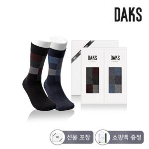 닥스양말 신사 면스판 투톤사각 2족세트 24806