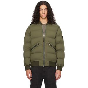 25 FW 스톤아일랜드 남성 그린 퀼팅 다운 재킷 242828M178016