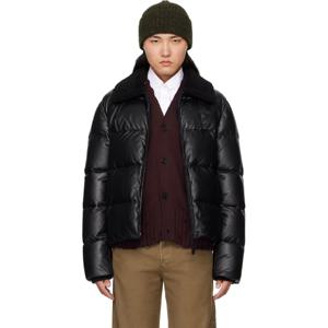 25 FW 맥케이지 남성 블랙 카이리 다운 가죽 재킷 242015M178009