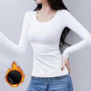 [짝꿍닷컴]2컬러 여성 기모 긴팔 티셔츠 이너티셔츠 LK-T020