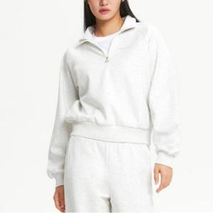 뉴발란스긴팔티 NQJ NBNCE4W832-AC 여성 시그니처 넌기모 반집업 맨투맨(SEMI OVER FIT)
