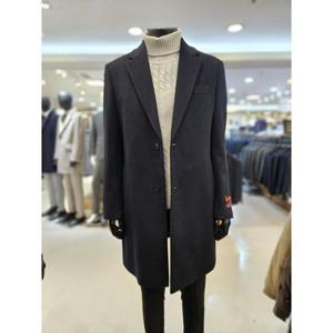 바쏘옴므 세이브존03 바쏘옴므 24F/W 네이비  블렌드 싱글 체스터코트 WSAGY4CA02ANYA