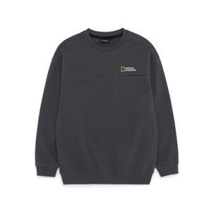 내셔널지오그래픽 키즈 K221USW250 백 빅로고 맨투맨 CGREY