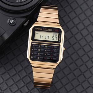 카시오 CA-500WEG-1A 레트로 가제트 디지털 계산기 남자 메탈 시