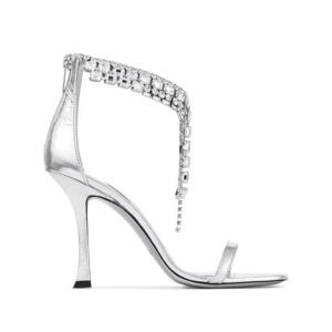 지미추 힐 펌프스 VERITY SANDAL 100 BYK SILVER MULTICOLOR