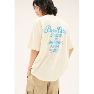 [엔비에이]공용 BOS 백 레터링 오버핏 반팔 티셔츠 N252TS051P