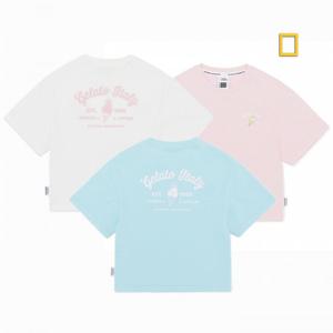 내셔널지오그래픽키즈  (K252GTS020) 여아 백그래픽 반팔 티셔츠