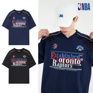 NBA N242TS035P 공용 오버핏 TOR 메쉬 반팔 피스테 티셔츠 STG