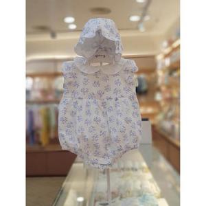 아가방 세이브존06 로지블루꽃나시바디수트(모자) 01S327951