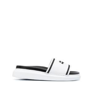 Alexander McQueen 알렉산더 맥퀸 데보스드 로고 슬라이더 샌들 633908W4N40